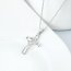Kette mit Anhänger Kreuz-Herz 925 Silber Gravur Option