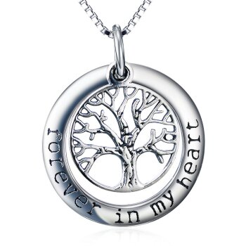 Anhänger Amulett Lebensbaum forever in my heart aus 925...