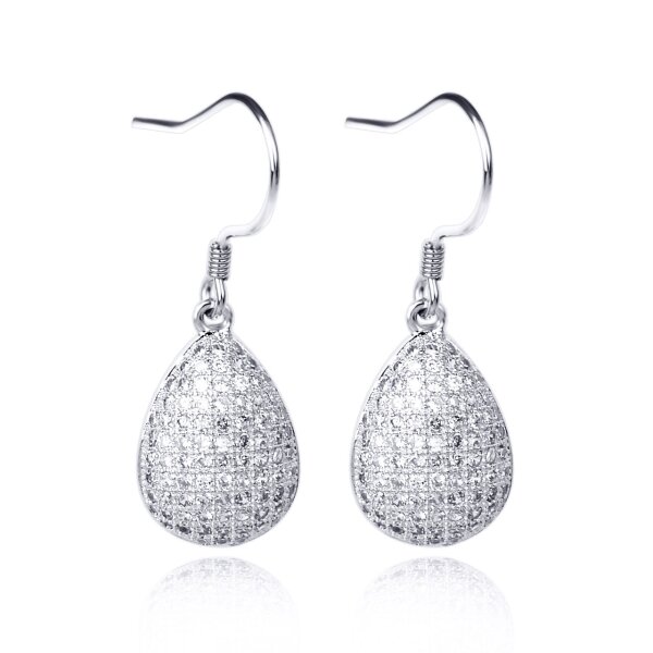 1 Paar Ohrhänger Tropfen mit Zirkonien pave aus 925...