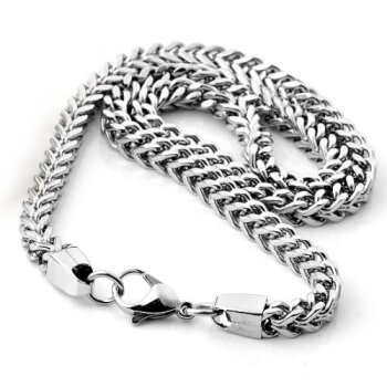 Panzer Kette Weizen 5 mm 316 L Edelstahl UNISEX im Etui