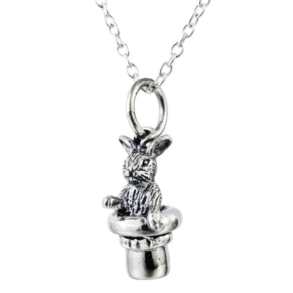 Anhnger Hase im Zylinder vintage 925 Silber