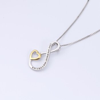 Anhänger Infinity mit Herz Love you Always and...