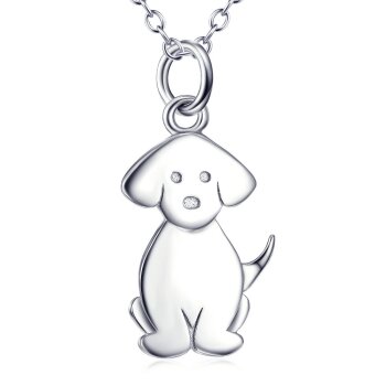 Anhänger Hund Doggy aus 925 Silber rhodiniert inkl.Kette...