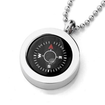 Anhänger Kompass aus 316 L EDELSTAHL inkl. Kette im Etui...