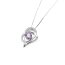 Anhänger Galaxie " i love you to the moon and back " mit Amethyst aus 925 Silber inkl.Kette im Etui