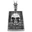 Anhänger XL Dog Tag Skull Totenkopf 3D aus 316 L Edelstahl inkl. Kette im Etui