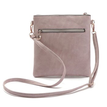 Umhänge Tasche / cross over bag mit cut outs PU Leder rosé