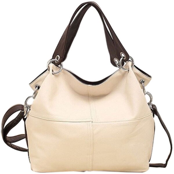 Hand Tasche/ Schulter Tasche / PU Leder beige braun