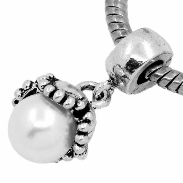 Dangle Bead vintage mit Perle Tibet Silber