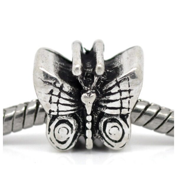 Bead Perle Schmetterling Bufferfly Tibet Silber