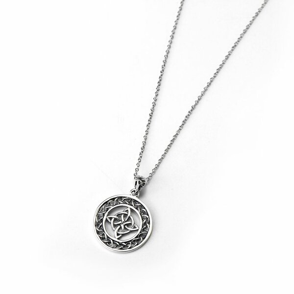 Anhänger Amulett keltisch aus 925 Silber inkl. Gliederkette im Etui