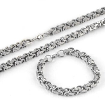SET Königskette & Armband aus 316 L Edelstahl UNISEX im...