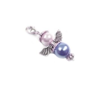 Charm Schutzengel Perle seeblau