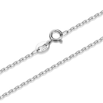 Glieder Kette aus 925 Silber rhodiniert Größen Auswahl