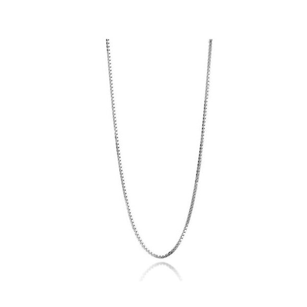 Würfel Glieder Kette aus 925 Silber rhodiniert Größen...