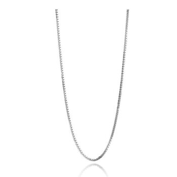 Würfel Glieder Kette aus 925 Silber rhodiniert Größen...