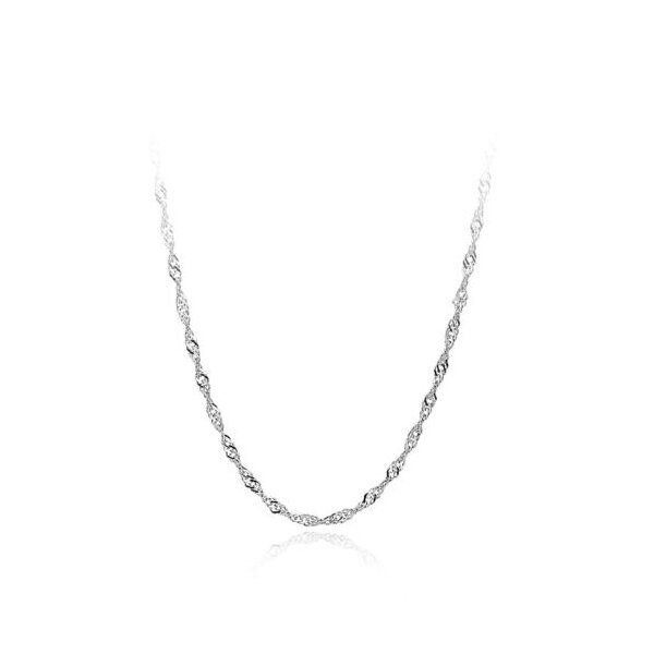 Figaro Kette diamantiert aus 925 Silber rhodiniert Größen...
