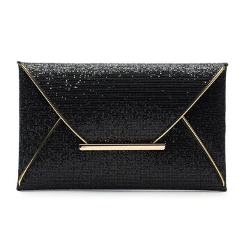 Clutch/ Abend Tasche / Party Tasche Glitter schwarz