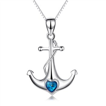 Anhänger Anker Ahoi Love aus 925 Silber rhodiniert inkl....