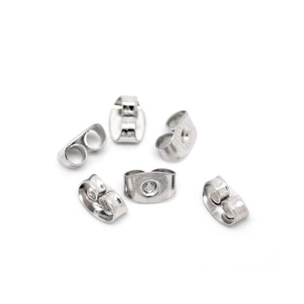 10 tlg. SET ( 5 Paar ) Ohrmuttern Butterfly Stopper Ohrstecker Verschluss silber