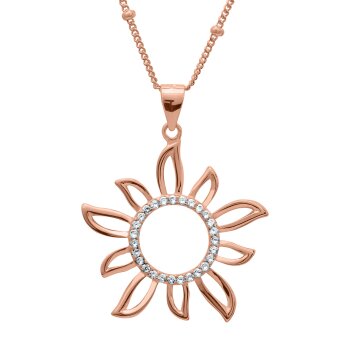 Kette mit Anhänger Sol Summer Breeze 925 Silber roségold