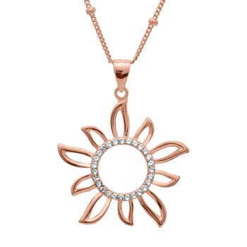 Kette mit Anhnger Sol Summer Breeze 925 Silber rosgold