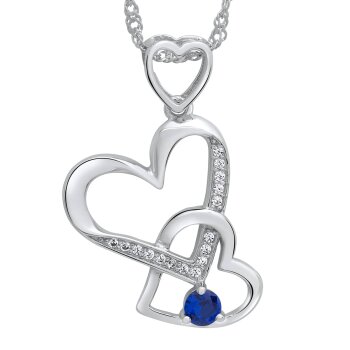 Silber Anhänger Herzilein royalblau 925 Silber