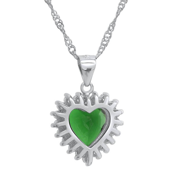 Pendant Ocean Heart Emerald 925 Silver