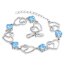 Silver bracelet heart turqouise Aqua 925 silver