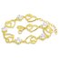 Silver bracelet heart golden Zirconia 925 silver