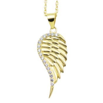 Engelsflügel Anhänger my Angel 925 Silber gold