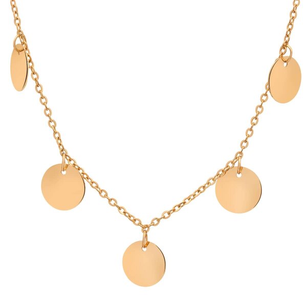 Collier Coinflip roségoldfarben