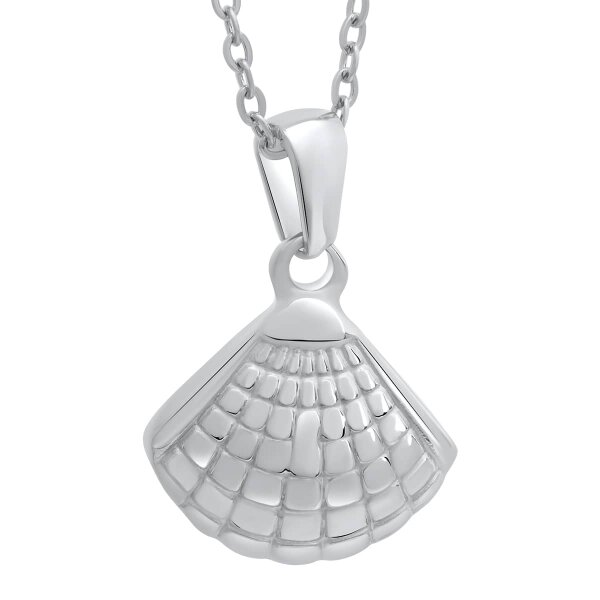 Kette mit Anhänger Seashell silberfarben