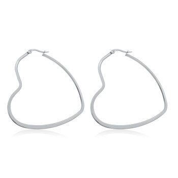 Hoops Heart Crush silvertone X-Large 60mm