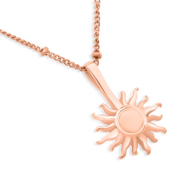 Chain with pendant Sun Dance rose gold coloured