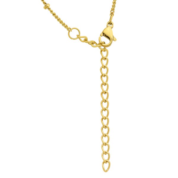Chain with pendant heart LUV gold-coloured