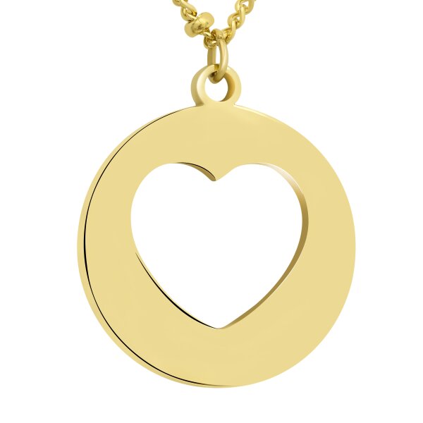 Kette mit Anhänger Herz-LUV goldfarben