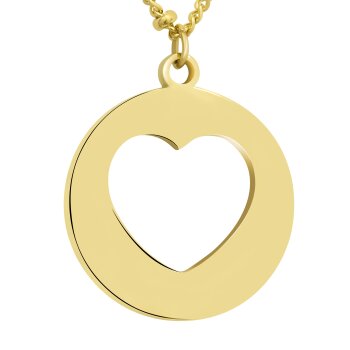 Kette mit Anhänger Herz-LUV goldfarben