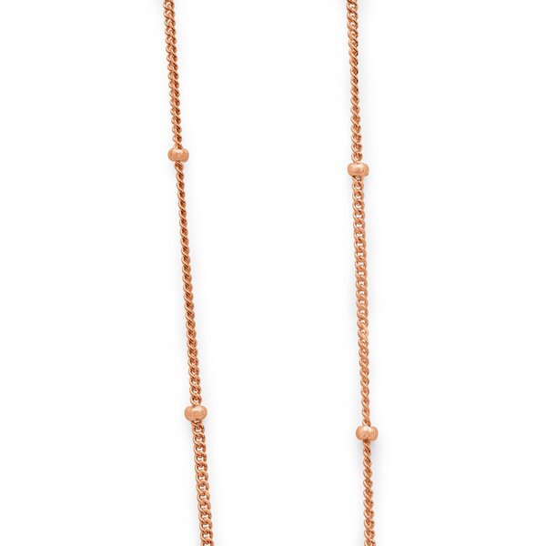 Necklace with pendant heart LUV rose gold coloured