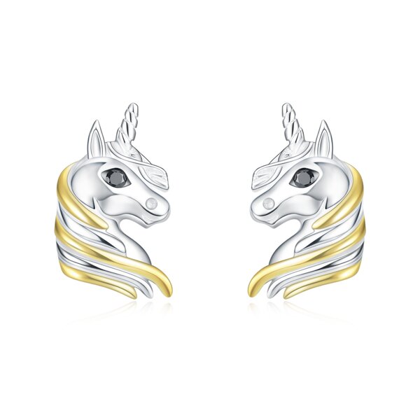 Ear stud unicorn 925 silver