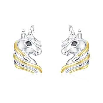 Ear stud unicorn 925 silver