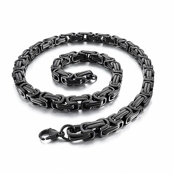 King necklace black stainless steel UNISEX