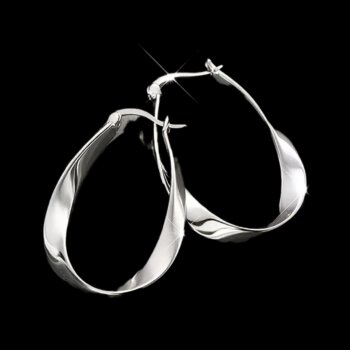 Ohrringe Creolen Möbius Twist 925 Silber