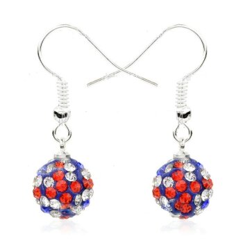 1 Paar Shamballa Strass Ohrhnger Union Jack  im weien...