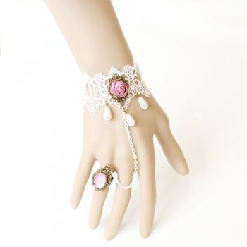 Barock Armband Princess aus Spitze mit Strass Ring